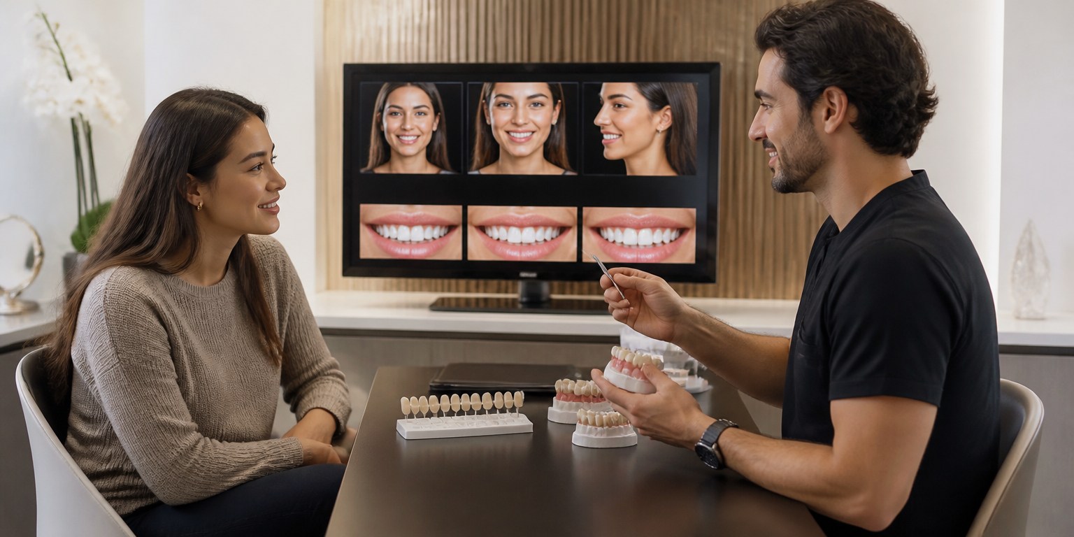 Personalized consultation for conservative Hollywood Smile tooth preparation planning