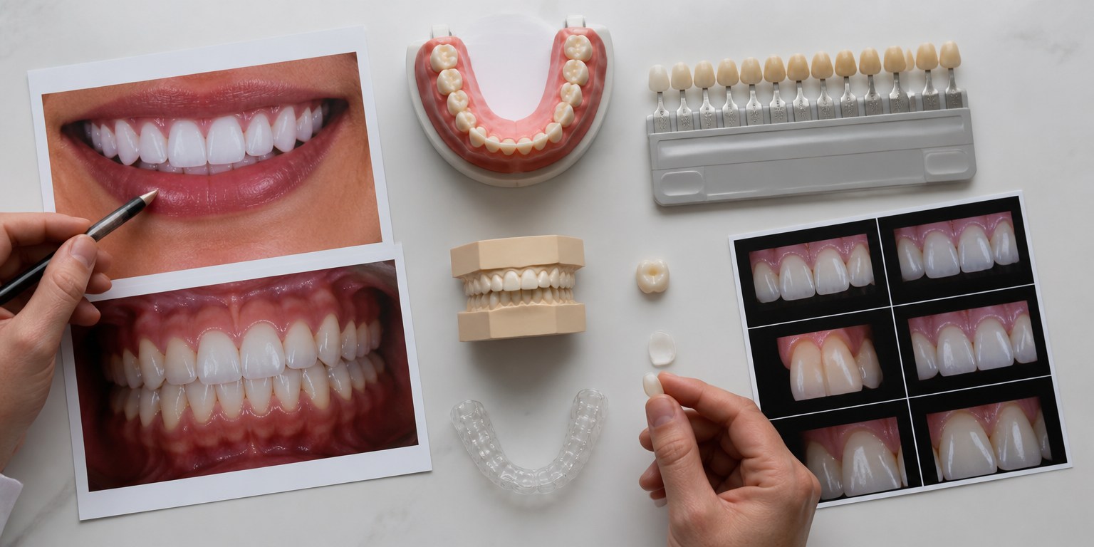 Treatment-planning materials used to compare Hollywood Smile and veneer candidacy
