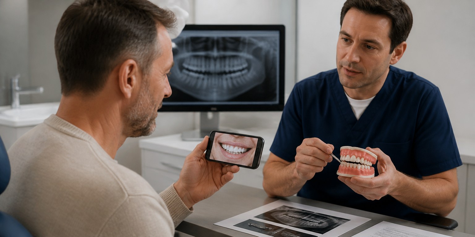 Patient photo review compared with a full clinical Hollywood Smile assessment