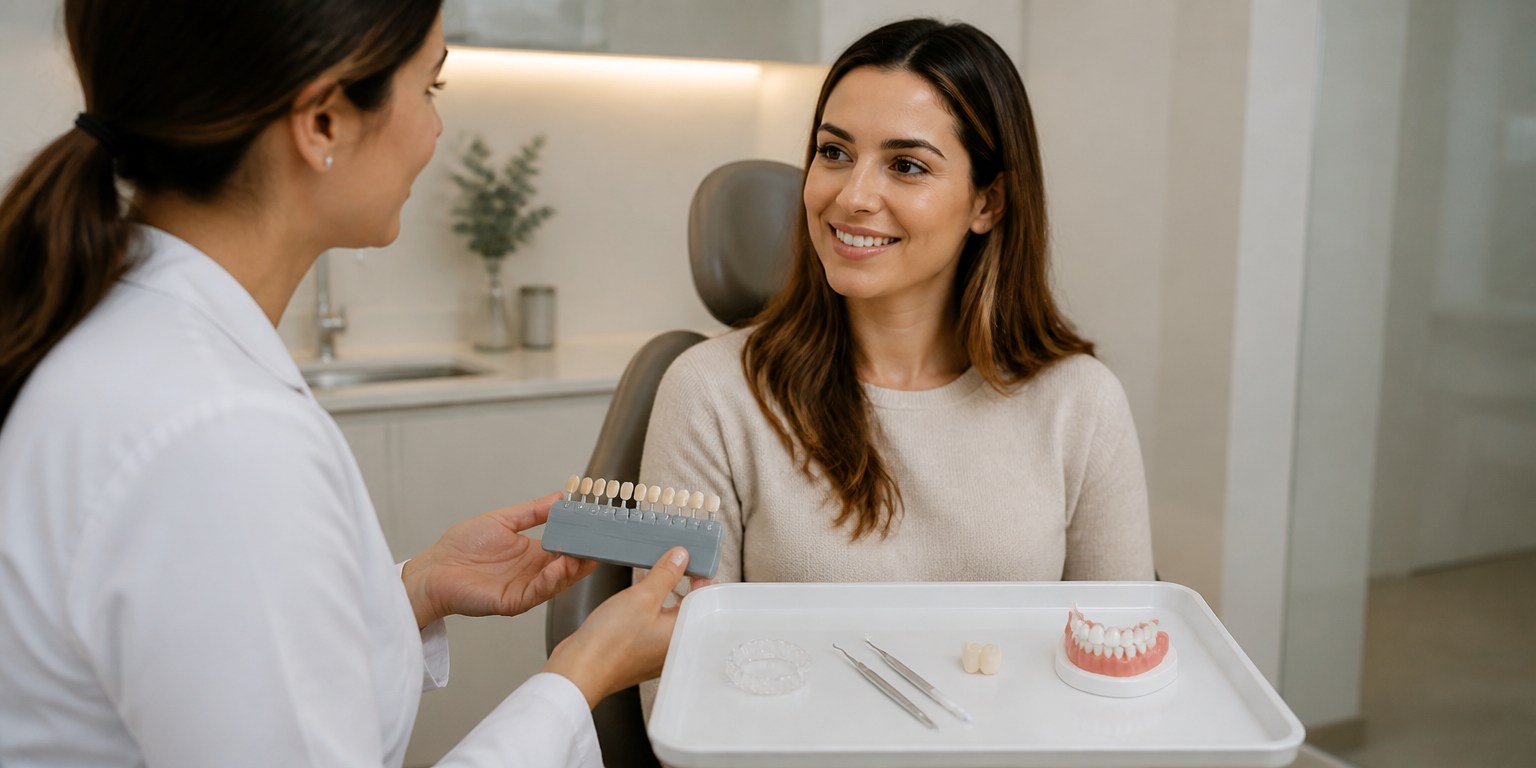 Conservative treatment options that may reduce tooth preparation in a Hollywood Smile