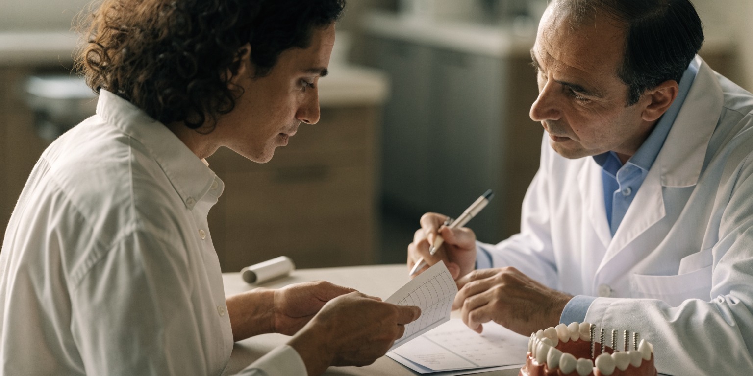 Patient discussing a smoking cessation plan before dental implant surgery