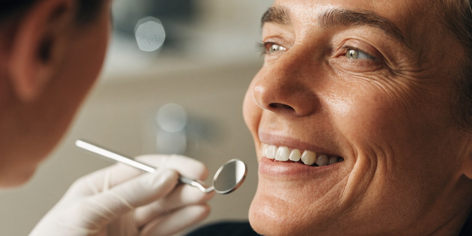 Long-term review of gum levels, tooth color and restorations as a smile changes with age